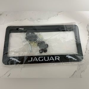 Black Stainless Steel Jaguar License Plate Frames-2 Pack